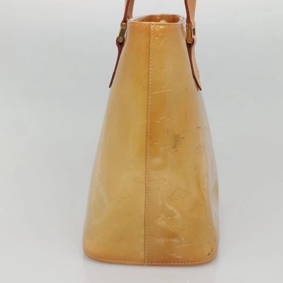 LOUIS VUITTON Monogram Vernis Houston Hand Bag Beige M91004 LV Auth SW1452 - Picture 4 of 16